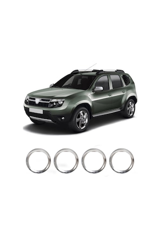 Dacia Duster Uyumlu 2010-2017 Krom İç Havalandırma Çerçevesi 4 Parça Paslanmaz Çelik