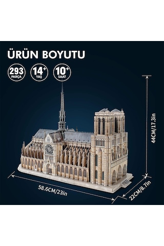 Cubic Fun Notre Dame De Paris 3d Puzzle