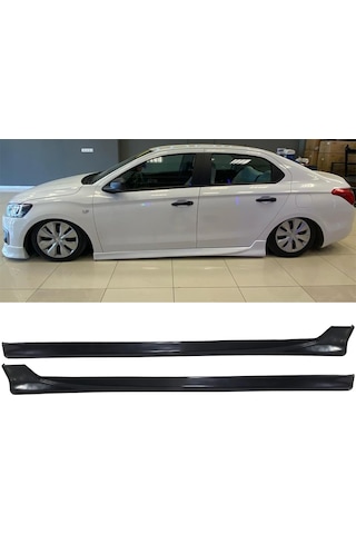 Citroen C Elysee Yan Marşpiyel Seti Plastik 2 Adet Mat Siyah 2013 Ve Üzeri Karlık+ek+bodykit