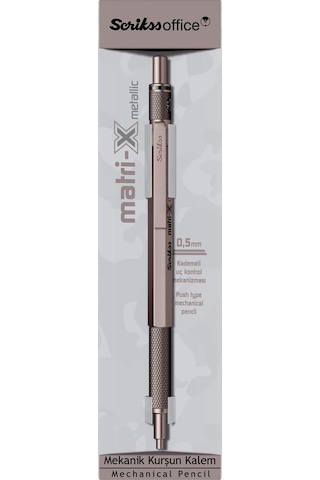 Scrikss Matri-x Versatil 0.5 Mm Metalik Gri Şeffaf Amb.