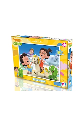 Ks Games 50 Parça Lisanslı Çocuk Puzzle - Trt Eymen İle Çimen - Ec709
