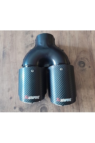 AKRAPOVİÇ 90 MM ÇİFTLİ SOL İÇİ KROM KARBON KAPLAMA