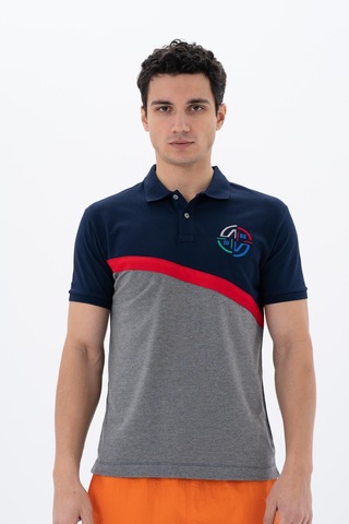 AR-MA Arma Erkek Baskılı Regular Fit % 95 Pamuklu %5 Likralı Polo Yaka T-shirt Y25374303701 Lacivert