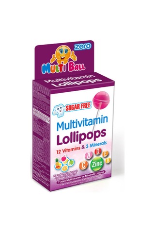 Multiball Şekersiz Multivatamin Lolipops
