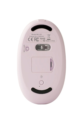 Flybuy Benwıs Ot-cms-wh Kristal 2.4 Ghz Kablosuz Farklı Bluetooth Mouse OT-CMS-WH