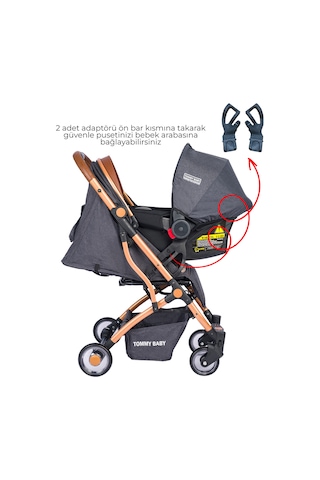 TommyBaby Mia Kabin Travel Bebek Arabası Gold Kabin Boy