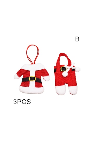 Noel Dekorasyonu Sofra Terimleri Noel Masa Süslemeleri Santa Takım Yemeği Sofra Takımı 3pcs