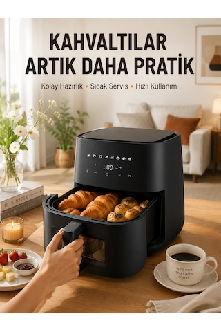 Air Fryer Mutfak Pişirme Cihazı Çok Programlı Dokunmatik Çok Renkli