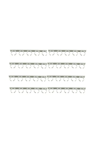 Yaleker 8'li Yapışkan Baharat Rafı - 20 Kavanoz Taşır, Mutfak Düzenleyici, Ekstra Yapışkanlı Beyaz