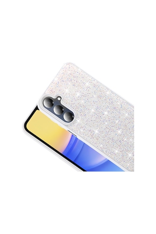 Zore Galaxy Uyumlu A26 Kılıf Parlak Taşlı Tasarım Sys Pırlanta Kapak - Gold Gold