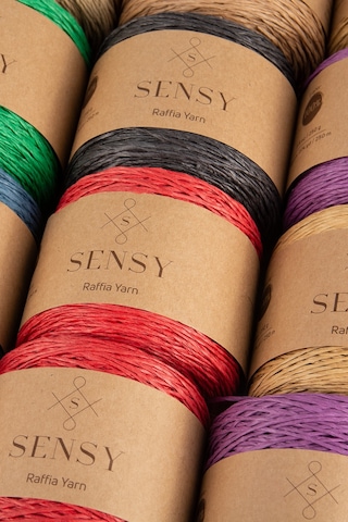Sensy Premium 250 Gr Doğal Kağıt Ip, Hasır Kağıt Iplik, Rafya, Çanta, Supla, Şapka Ipi, 250m Mavi