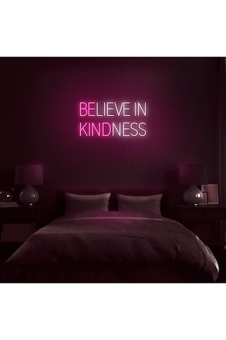 Belıeve In Kındness Yazılı Neon Tabela Pembe Belıeve In Kındness Yazılı Neon Tabela Pembe