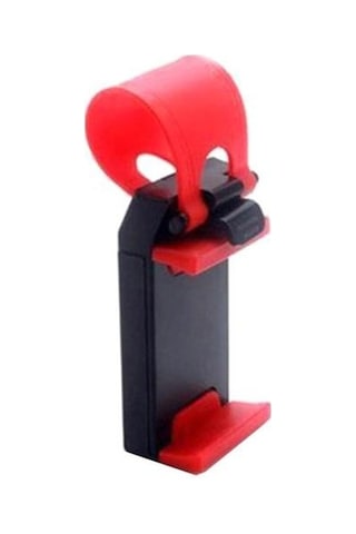 Jms Güçlü Taşıma Kapasitesi Profesyonel Evrensel Araç Direksiyon Cep Telefon Tutucu Kırmızı