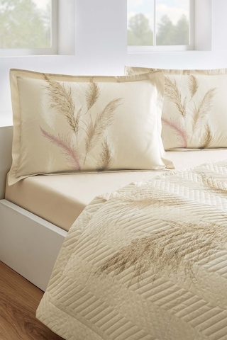 Özdilek Miscanthus Çift Kişilik Kapitone Nevresim Takımı Krem