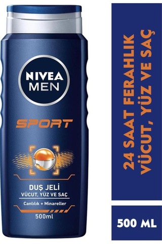 Nivea Men Saç Ve Vücut Şampuanı Sport 500 Ml 2 Adet