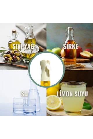 Sprey Yağdanlık Sıvı Yağ Spreyi Yağlık Air Fryer'da Yağ Tasarruf