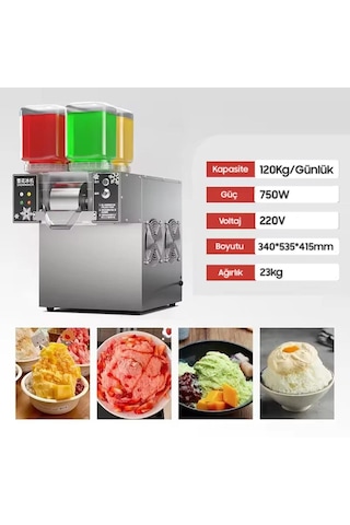 Jwbetter AC220V ZB-XBJ124FZ Kokteyl Milkshake Buz Kar Yapma Makinesi