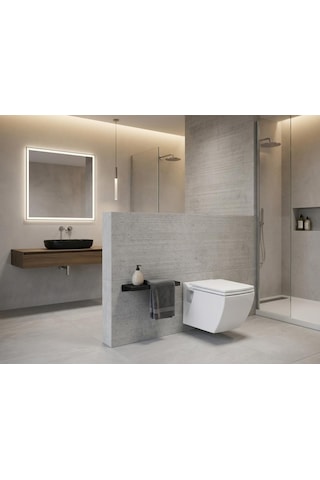 Creavit Trend Asma Klozet + Duroplast Yavaş Kapak + Vitra Gömme Rezervuar Set Beyaz