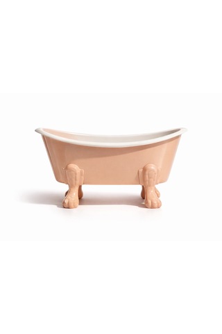 Dekoratif Metal Sabunluk Vintage Küvet Tasarım Banyo Sabunluk Banyo Lavabo Dekoru Açık Pembe