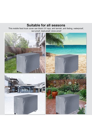 Yaozixa Mobil Mutfak Arabası Koruması 420d Gümüş Kaplama Oxford Kumaşı - Su Geçirmez, Güneş Engeli, Toz Ve Karlardan Koruma - Çekmeceli Ve Kanca Tasarımı İle Outdoor Barbekü Mangal Koruması Çok Renkli