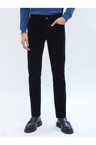 Kip Lacivert Dokuma Slim Fit Kadife Casual Pamuk Karışımlı Pantolon 400053 Lacivert