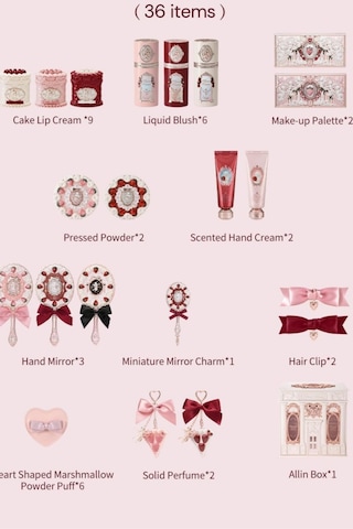Flower Knows Strawberry Cupid 36 Parçalı Lüks Hediye Seti Çok Renkli