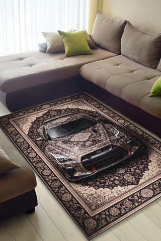 Nissan Gt-r Araba Desenli Halı Dijital Baskı Yıkanabilir Kaymaz Taban Leke Tutmaz Çok Renkli6