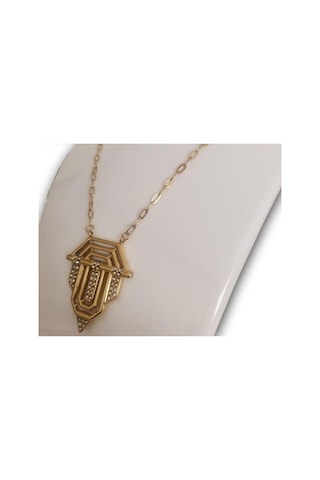 Uzel  Sarı Gold İhtişamın Gücün ve Özgüvenin Simgesi Kolye