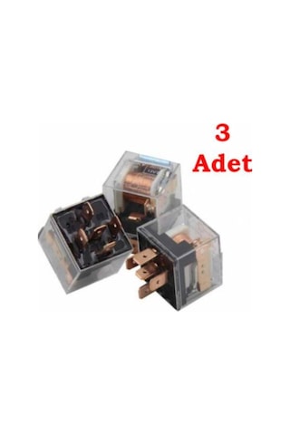 Şeffaf 5 Uçlu Mini Üniversal Röle 40 Amper 12 Volt 3 Adet