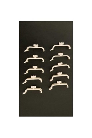 Korniş Stor Perde Takma Aparatı , Zebra Klipsi 4,5 Cm 10'lu Paket Bej