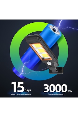 Novahub Tg-ty058 Güneş Enerjili 60 Led Duvar Lambası, Ip65 Su Geçirmez, Uzaktan Kumandalı, 3-5m Hareket Sensörü Diğer