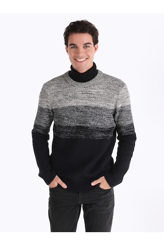 Colin's Colins Regular Fit Bisiklet Yaka Triko Lacivert Erkek Kazak Cl1066045 Lacivert
