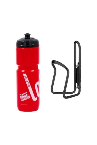 Elite Super Loli 800ml Bisiklet Matara Kafes Seti Kırmızı Açık Füme - Füme - Kahverengi