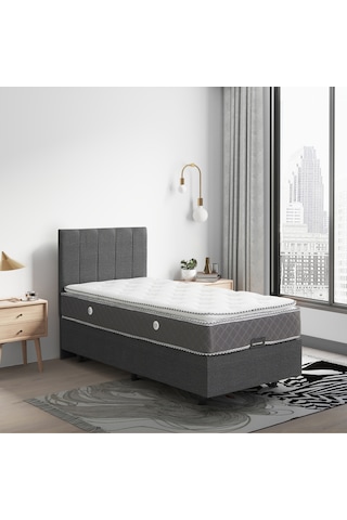 Azra Yatak Tek Kişilik Elite Pedli Tam Ortopedik Yatak Baza Başlık Seti Konuma Özel Teslimat 90 x 190 CM