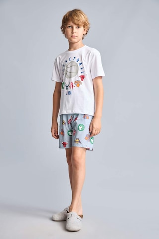 Defacto Nba Lisanslı Regular Fıt 2li Pijama Takımı Erkek Çocuk H3541a826smwt34 Beyaz-wt34