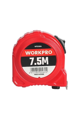 Workpro Wp261004 7,5mx25mm Beyaz Çelik Şerit Metre Fr Wp261004 7.5 M