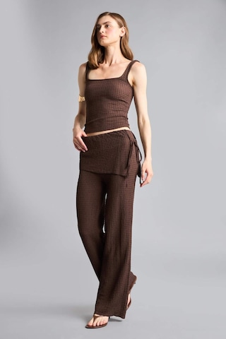 Defacto Wıde Leg Bürümcük Pantolon H4977ax26smbn341 Kahve-bn341