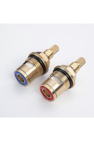 G1/2 Musluk Ek Parçası Pirinç Disk Musluk Sıcak Ve Soğuk Yedek Musluk Seramik Disk Musluklar Banyo Mutfak İçin 2 Adet Diğer