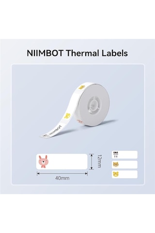 Nıımbot T12-40-160ZOO Beyaz-Renkli 12X40 MM Termal Etiket