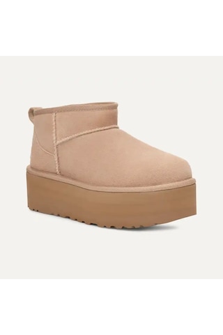 Bot Kadın 1135092 Ugg W Classıc Ultra Mını Platform Sand Kahverengi