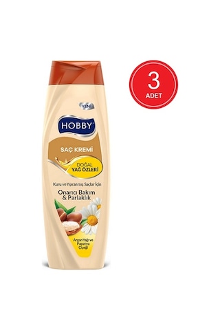 Hobby Argan Yağı ve Papatya Çiçeği Saç Bakım Kremi 3 x 600 ML