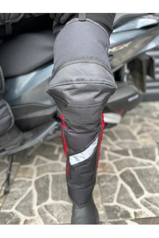 Xmlbayiciniz Tr Bisiklet Motosiklet Dağcı İle Uyumlu Kışlık İçi Kürk Yünlü Dizlik Reflektörlü Su Geçirmez Siyah Tek Eb Genel