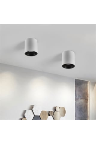 Silindir Sıva Üstü Led Spot Beyaz Siyah 5w