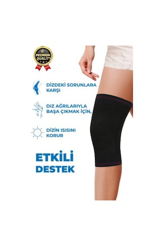 Premium Seri Konforlu Maksimum Koruma Ortopedik Çift Taraflı Elastik Örme Likralı Spor Dizlik Unisex Çok Renkli