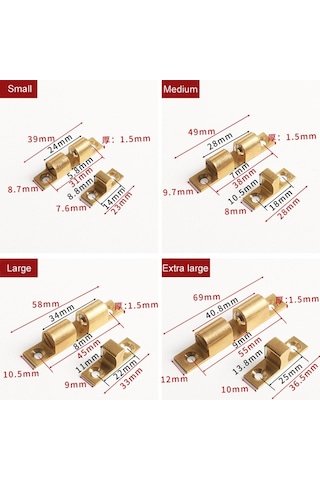Sones 2 Adet Dolap Manyetik Yaylı Toka Top Kapı Vantuzu, Stil: Ekstra Büyük Gümüş