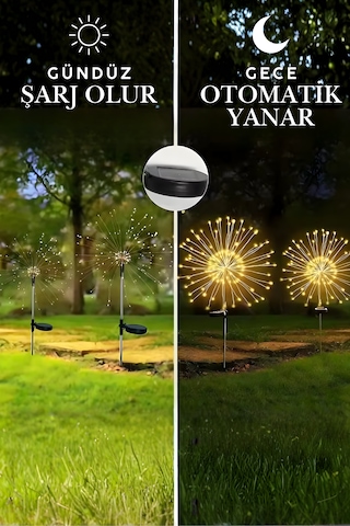 Solar 6 Modlu Güneş Enerjili Karahindiba Bahçe Dekarasyon Ve Aydınlatması Solar Işık Peyzaj Çiçeği Sarı