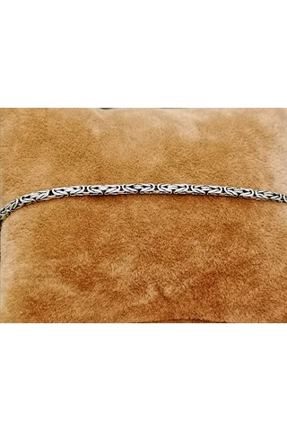 Omar Silver Kral Kare 4Mm Bileklik 20/21Cm 18,30Gr
