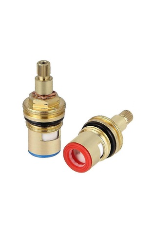 G1/2 Musluk Ek Parçası Pirinç Disk Musluk Sıcak Ve Soğuk Yedek Musluk Seramik Disk Musluklar Banyo Mutfak İçin 2 Adet Diğer