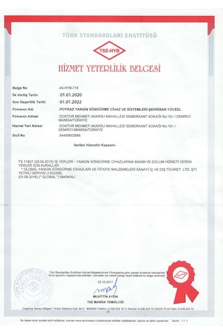 Kuru Kimyevi Tozlu Yangın Söndürme Tüpü 6 KG