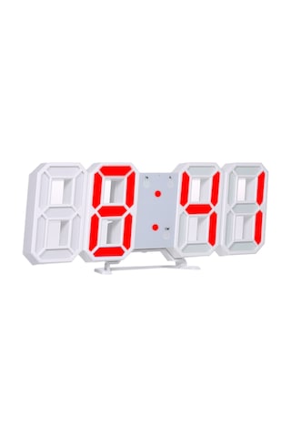 3d Led Dijital Saat Parlayan Gece Modu Parlaklığı Ayarlanabilir Elektronik Masa Saati 24/12 Saat Ekranlı Çalar Saat Duvara Asılabilir